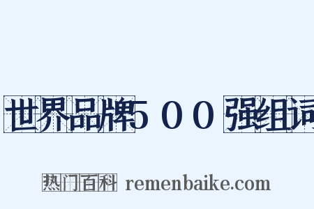 世界品牌500强组词是什么意思的图片